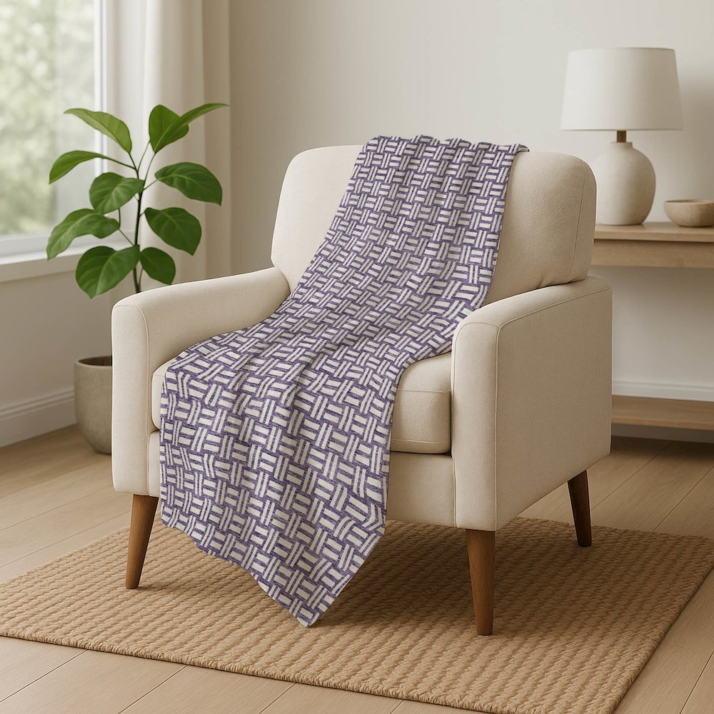 Premium Machine Washable ASB925 Purple 50" x 70" Sherpa Throw Blanket