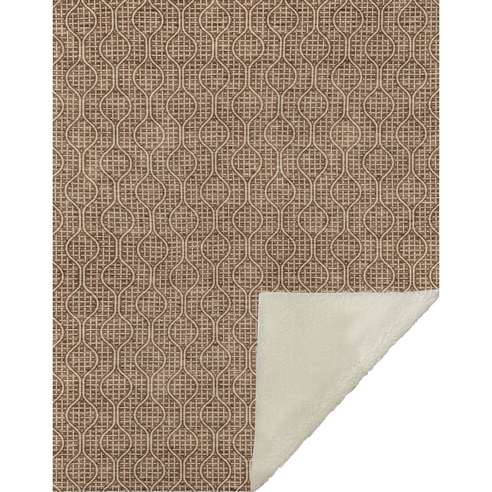 Premium Machine Washable ASB926 Paprika 50" x 70" Sherpa Throw Blanket
