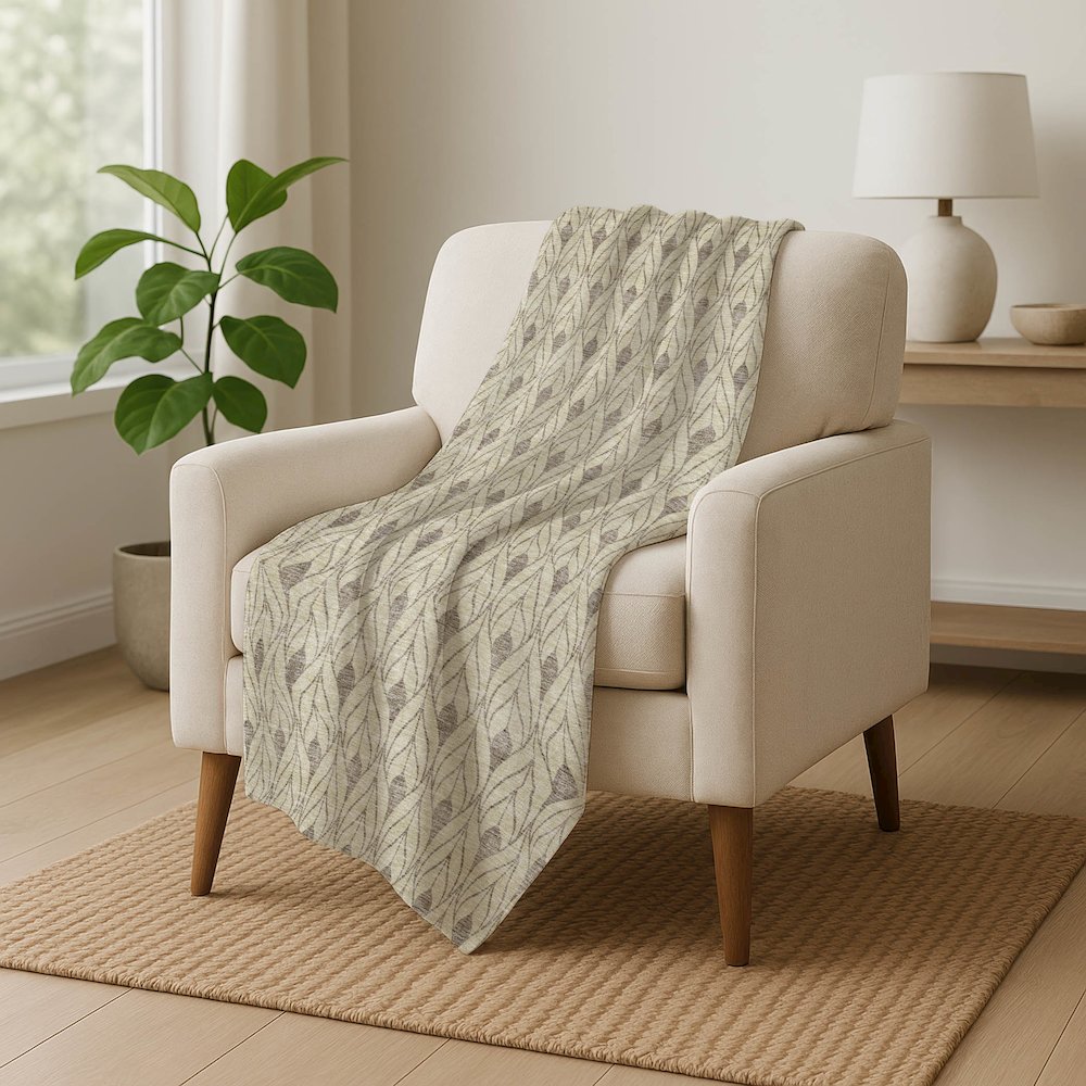 Premium Machine Washable ASB931 Beige 50" x 70" Sherpa Throw Blanket