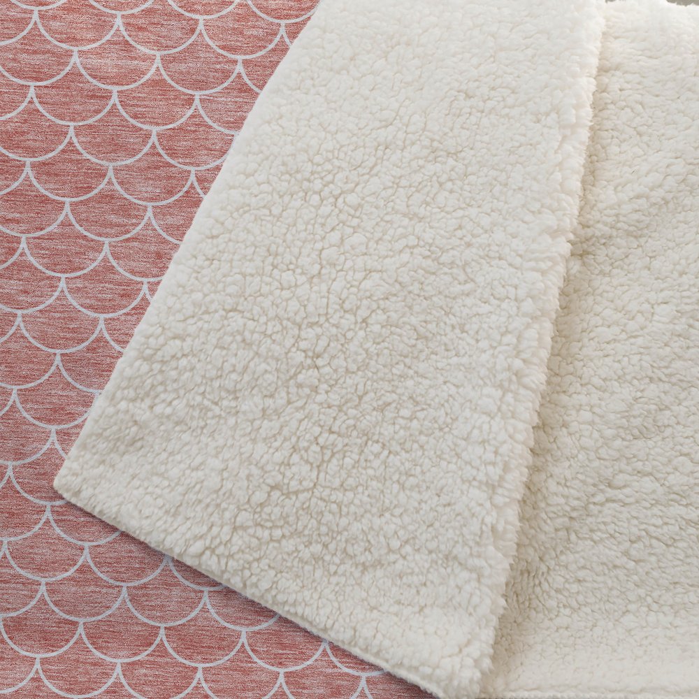 Premium Machine Washable ASB933 Salmon 50" x 70" Sherpa Throw Blanket
