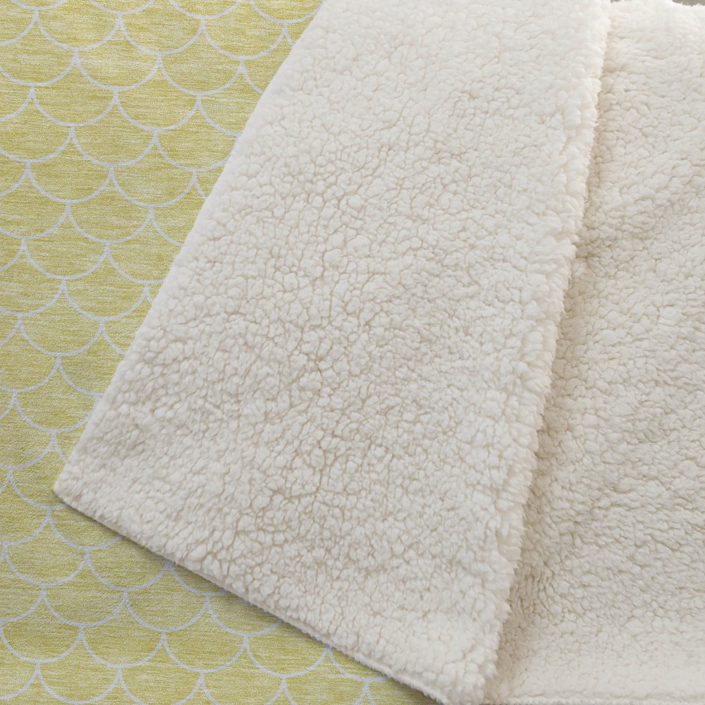 Premium Machine Washable ASB933 Yellow 50" x 70" Sherpa Throw Blanket
