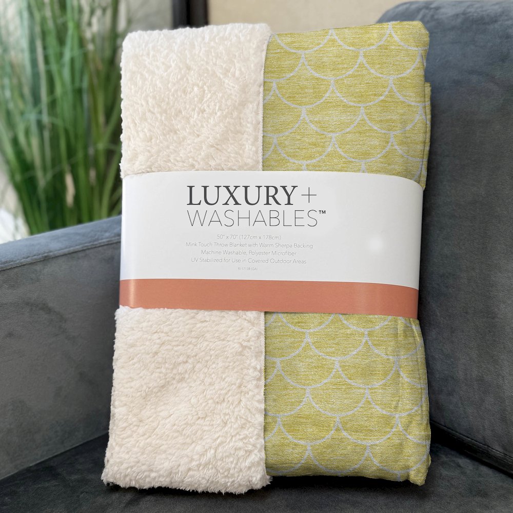 Premium Machine Washable ASB933 Yellow 50" x 70" Sherpa Throw Blanket