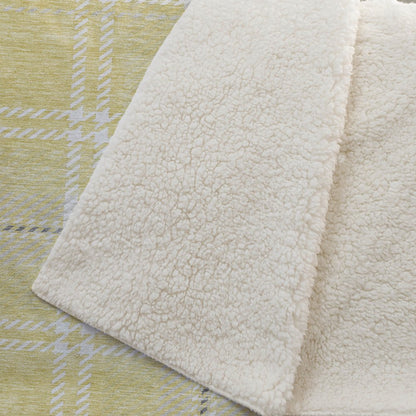 Premium Machine Washable ASB935 Yellow 50" x 70" Sherpa Throw Blanket