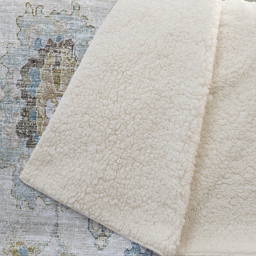 Premium Machine Washable ASB96 Linen 50" x 70" Sherpa Throw Blanket