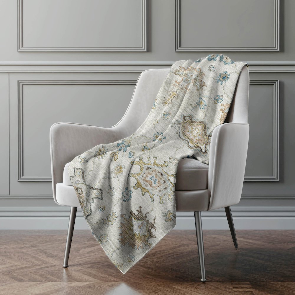 Premium Machine Washable ASB96 Linen 50" x 70" Sherpa Throw Blanket