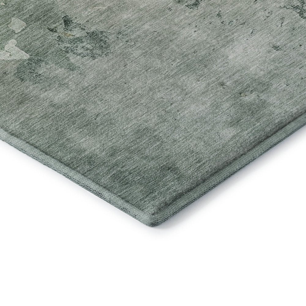 Luxury Washable Indoor/Outdoor Bresca Seafoam 1'8" x 2'6" Rug