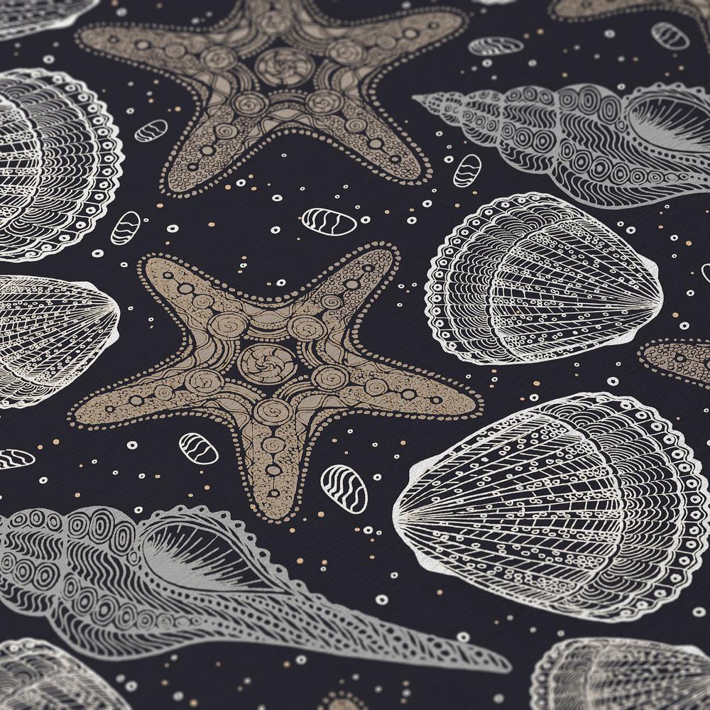 Indoor/Outdoor Seabreeze SZ4 Black Washable 1'8" x 2'6" Rug