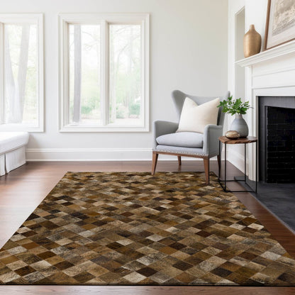 Luxury Washable Indoor/Outdoor Bozeman Brown 2'6" x 3'10" Rug