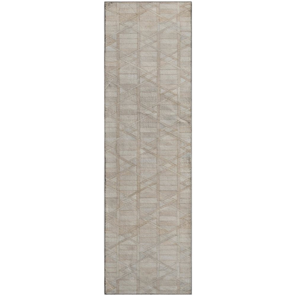 Luxury Washable Indoor/Outdoor Bozeman Linen 2'3" x 7'6" Runner Rug