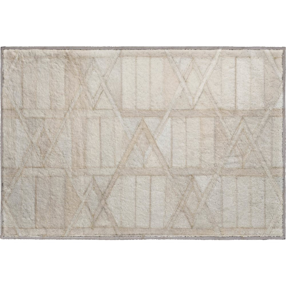 Luxury Washable Indoor/Outdoor Bozeman Linen 1'8" x 2'6" Rug