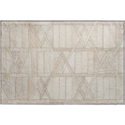 Luxury Washable Indoor/Outdoor Bozeman Linen 1'8" x 2'6" Rug