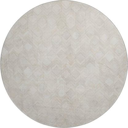 Luxury Washable Indoor/Outdoor Bozeman Linen 8' x 8' Round Rug