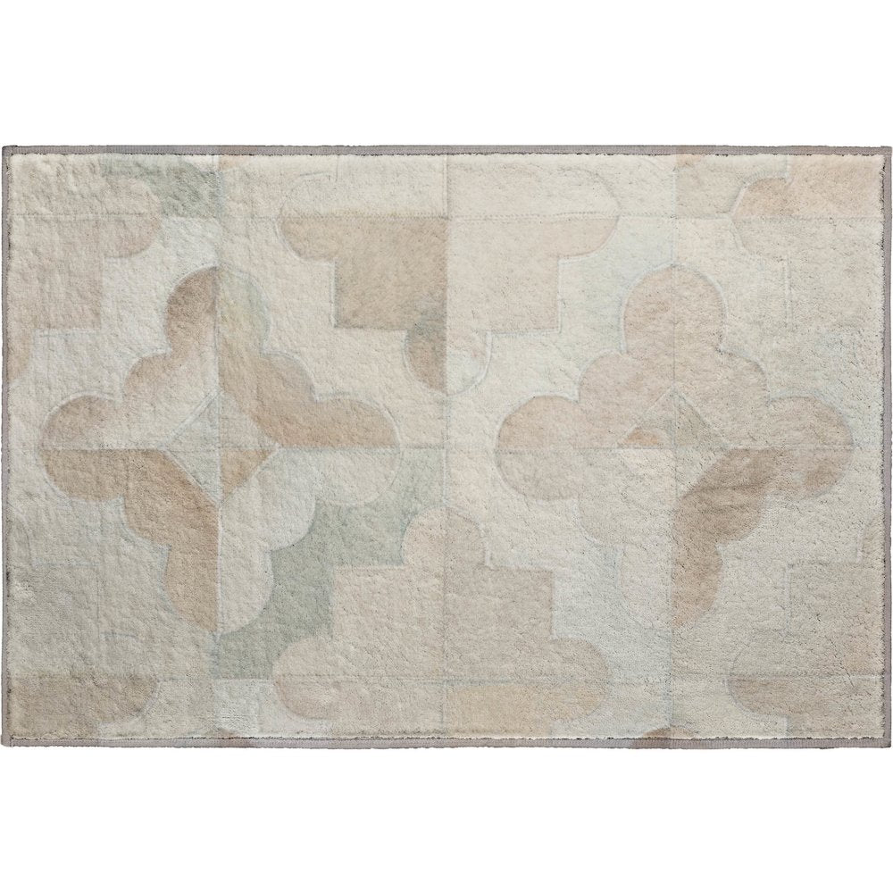 Luxury Washable Indoor/Outdoor Bozeman Linen 1'8" x 2'6" Rug