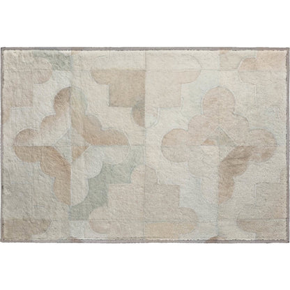 Luxury Washable Indoor/Outdoor Bozeman Linen 1'8" x 2'6" Rug
