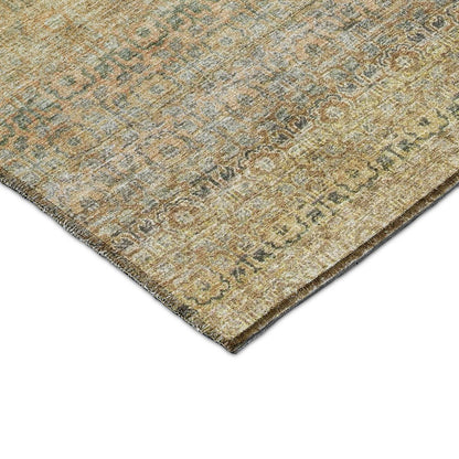 Luxury Washable Indoor/Outdoor Burano Wheat 1'8" x 2'6" Rug