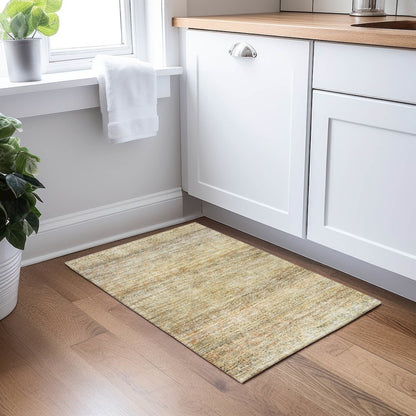Luxury Washable Indoor/Outdoor Burano Wheat 1'8" x 2'6" Rug