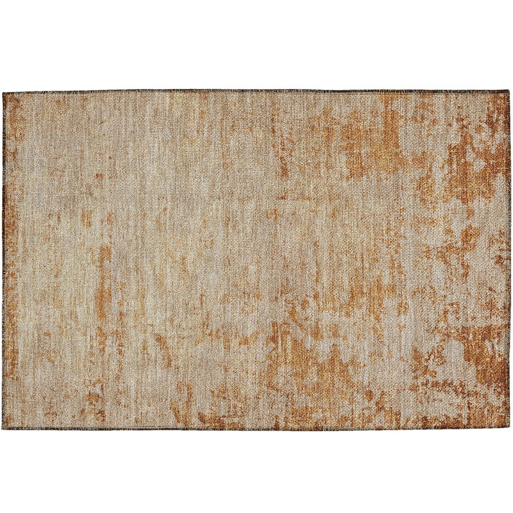 Luxury Washable Indoor/Outdoor Burano Copper 1'8" x 2'6" Rug