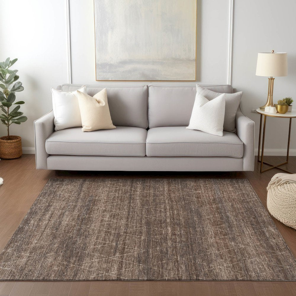 Luxury Washable Indoor/Outdoor Burano Coffee 2'6" x 3'10" Rug