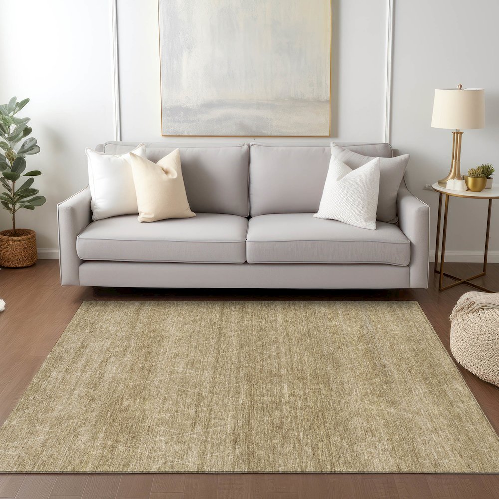Luxury Washable Indoor/Outdoor Burano Wheat 2'6" x 3'10" Rug