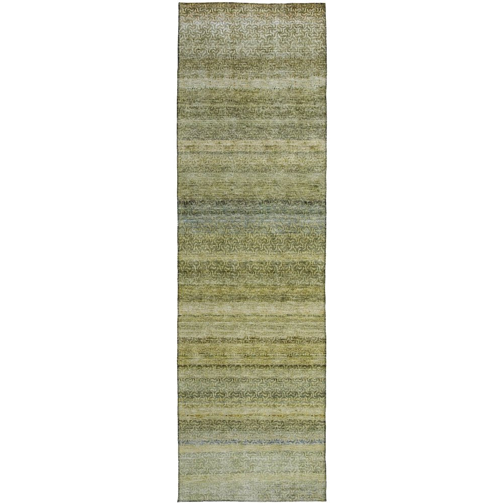 Luxury Washable Indoor/Outdoor Burano Aloe 2'3" x 7'6" Runner Rug