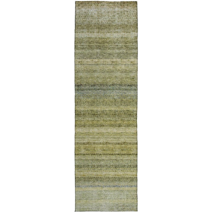 Luxury Washable Indoor/Outdoor Burano Aloe 2'3" x 7'6" Runner Rug