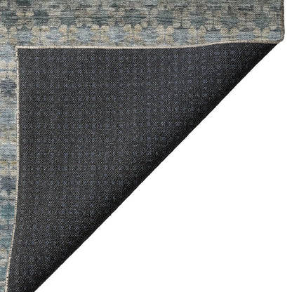 Luxury Washable Indoor/Outdoor Burano Blue 1'8" x 2'6" Rug