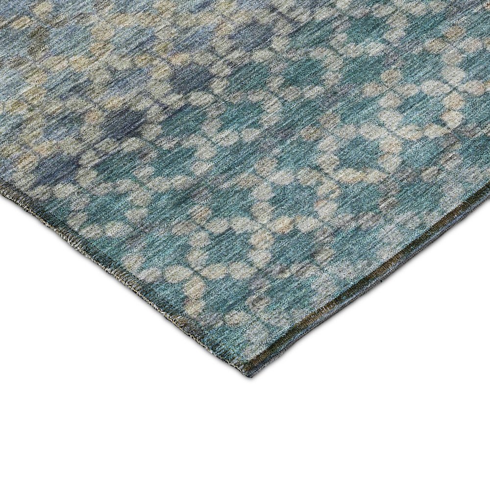 Luxury Washable Indoor/Outdoor Burano Blue 1'8" x 2'6" Rug