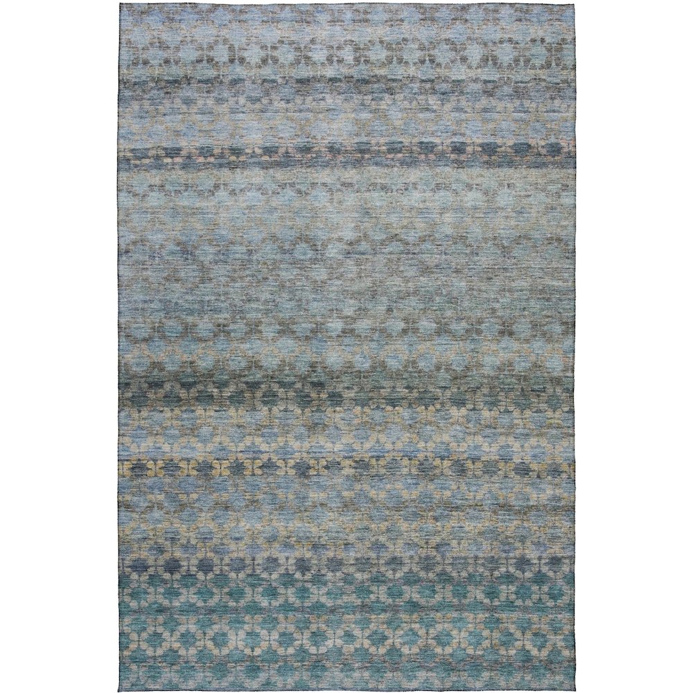 Luxury Washable Indoor/Outdoor Burano Blue 2'6" x 3'10" Rug