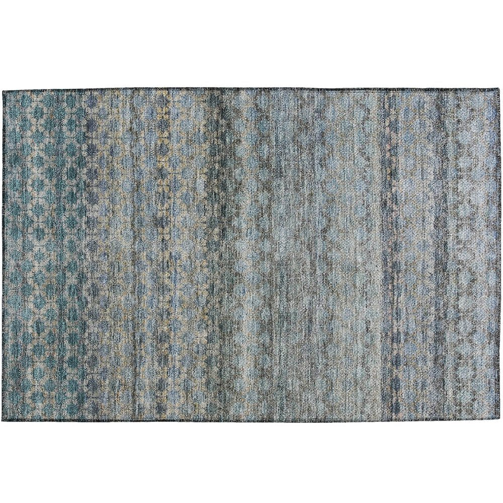 Luxury Washable Indoor/Outdoor Burano Blue 1'8" x 2'6" Rug