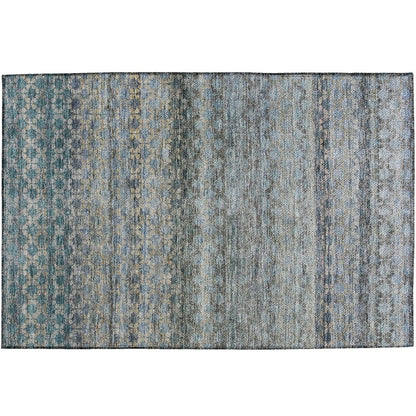 Luxury Washable Indoor/Outdoor Burano Blue 1'8" x 2'6" Rug