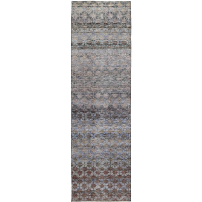Luxury Washable Indoor/Outdoor Burano Brown 2'3" x 7'6" Runner Rug