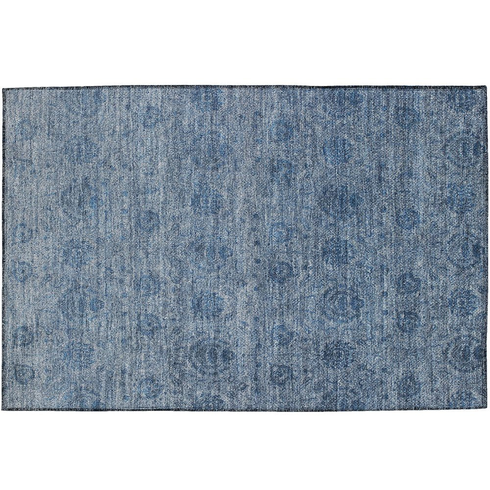 Luxury Washable Indoor/Outdoor Burano Blue 1'8" x 2'6" Rug