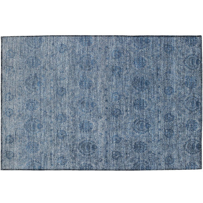 Luxury Washable Indoor/Outdoor Burano Blue 1'8" x 2'6" Rug