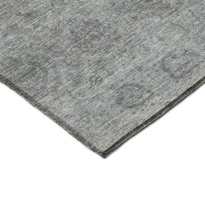 Luxury Washable Indoor/Outdoor Burano Gray 1'8" x 2'6" Rug