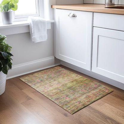 Luxury Washable Indoor/Outdoor Burano Cactus 1'8" x 2'6" Rug