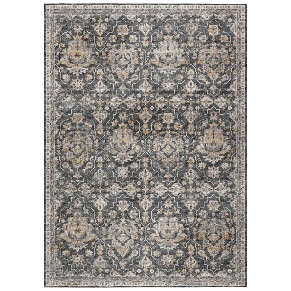 Indoor/Outdoor Marbella MB4 Charcoal Washable 3' x 5' Rug