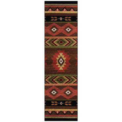 Indoor/Outdoor Phoenix PH3 Chocolate Washable 2'3" x 7'6" Runner Rug
