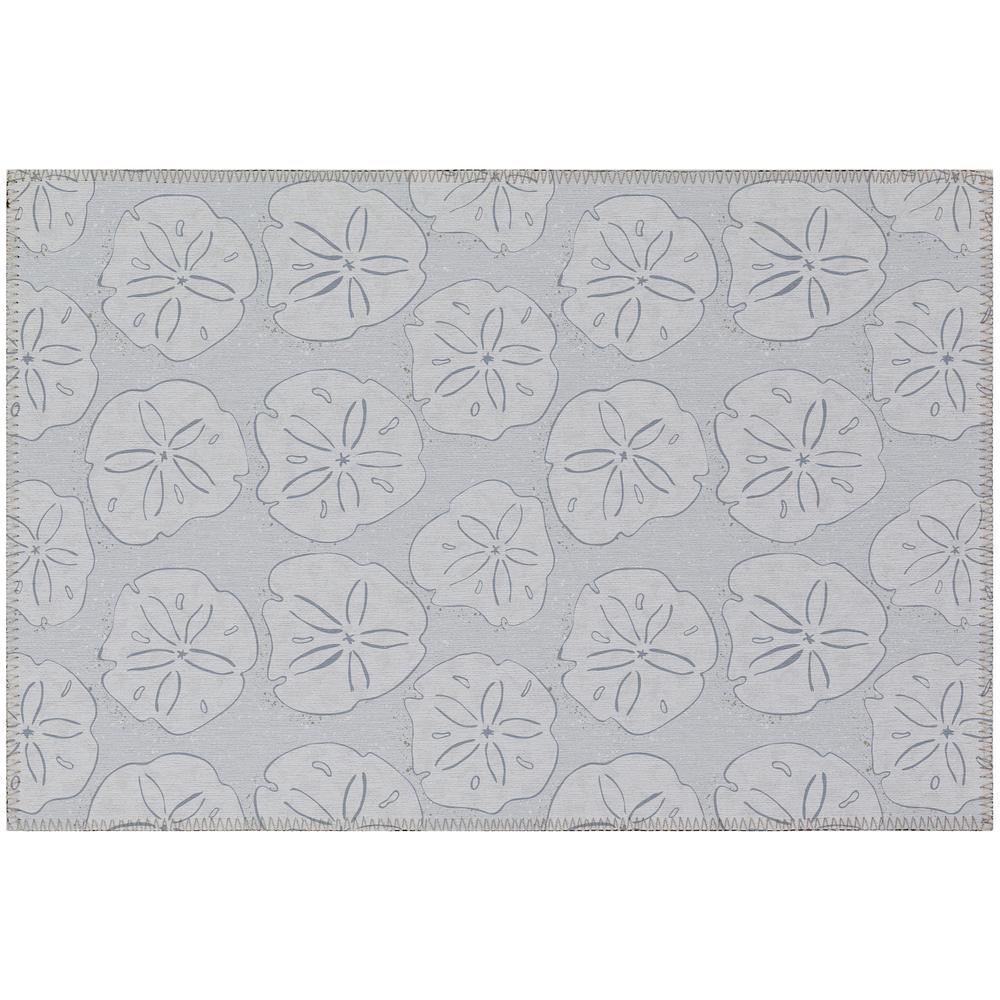 Indoor/Outdoor Seabreeze SZ10 Silver Washable 1'8" x 2'6" Rug