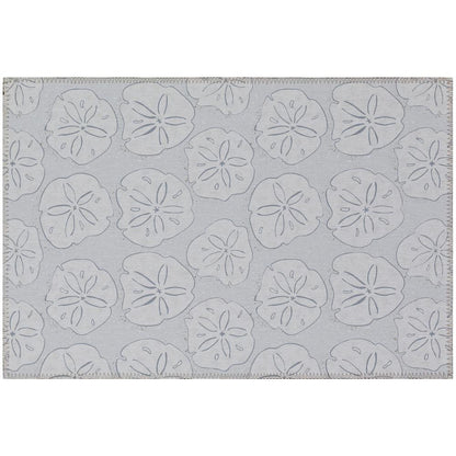 Indoor/Outdoor Seabreeze SZ10 Silver Washable 1'8" x 2'6" Rug