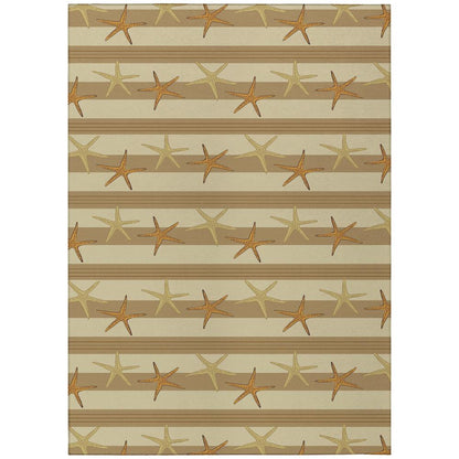 Indoor/Outdoor Seabreeze SZ12 Beige Washable 10' x 14' Rug