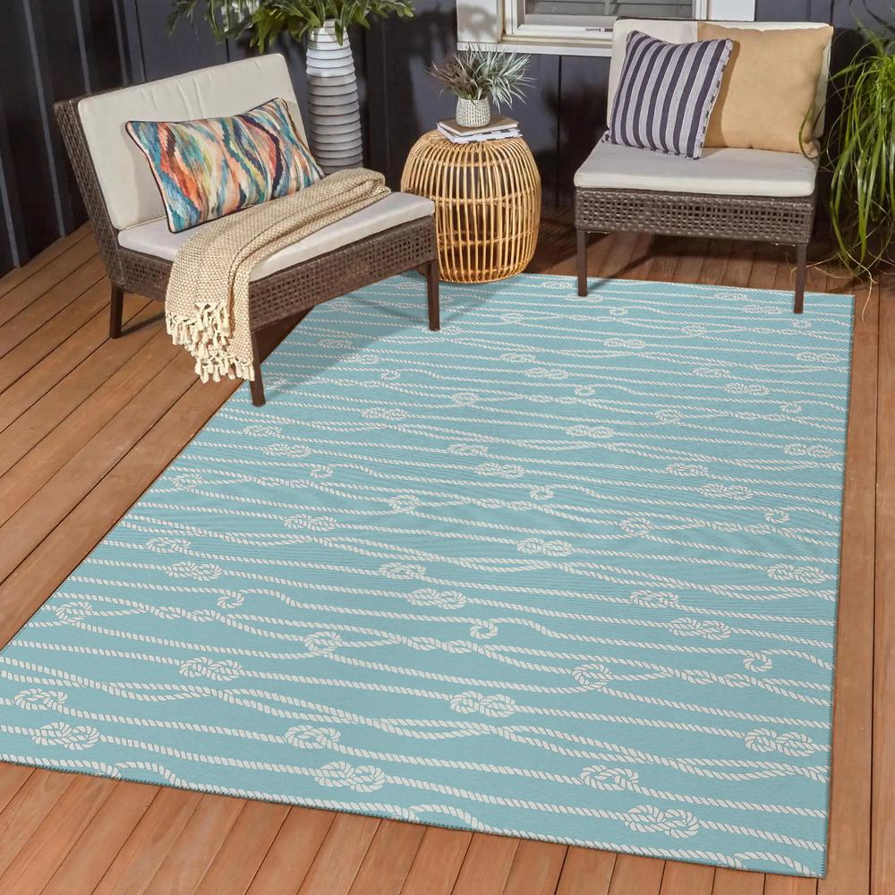 Indoor/Outdoor Harbor HA7 Lagoon Washable 2'6" x 3'10" Rug