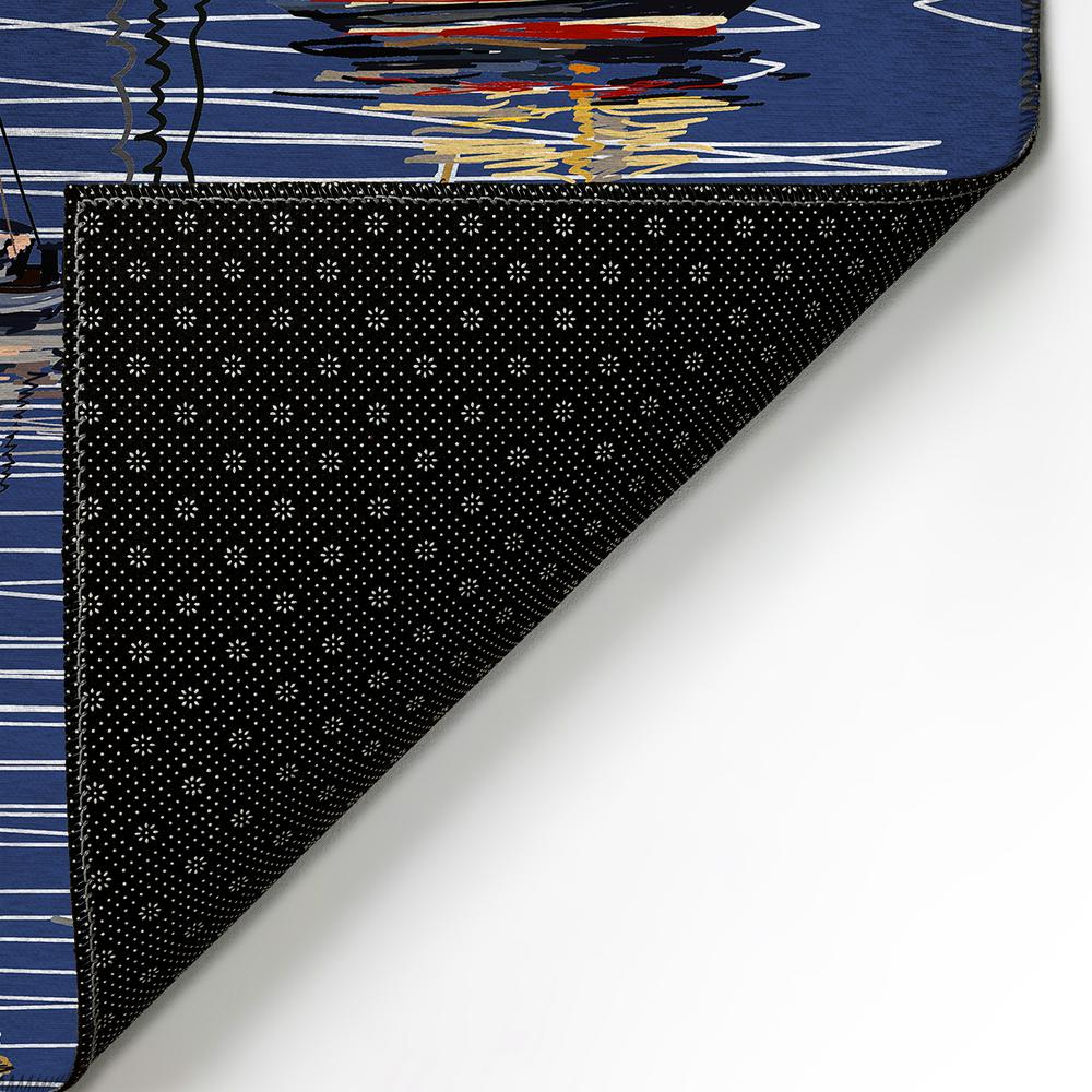 Indoor/Outdoor Harbor HA8 Navy Washable 2'6" x 3'10" Rug