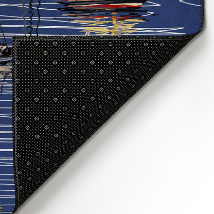 Indoor/Outdoor Harbor HA8 Navy Washable 2'6" x 3'10" Rug