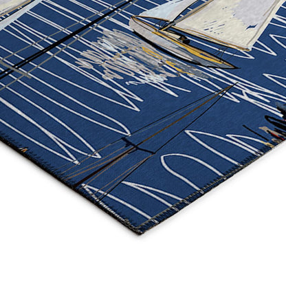 Indoor/Outdoor Harbor HA8 Navy Washable 2'6" x 3'10" Rug