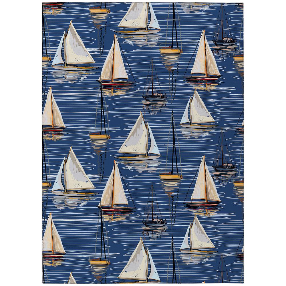 Indoor/Outdoor Harbor HA8 Navy Washable 2'6" x 3'10" Rug