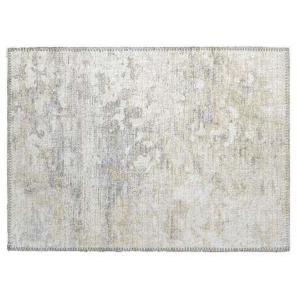 Indoor/Outdoor Accord AAC35 Ivory Washable 1'8" x 2'6" Rug