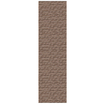 Indoor/Outdoor Hinton HN1 Chocolate Washable 2'3" x 10' Rug