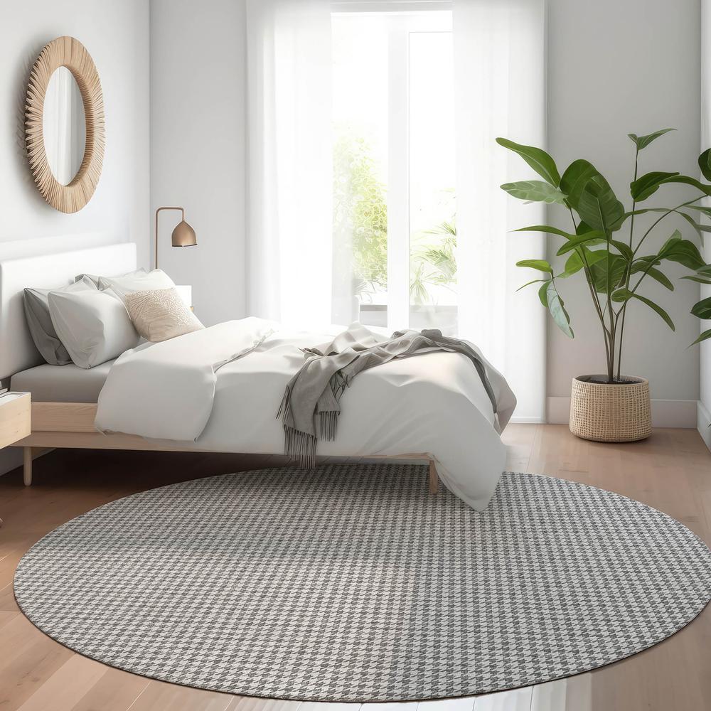 Indoor/Outdoor Hinton HN1 Grey Washable 10' x 10' Rug
