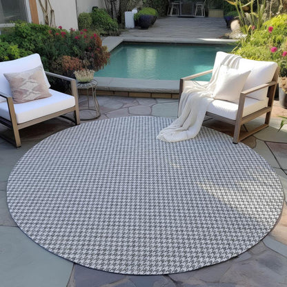 Indoor/Outdoor Hinton HN1 Grey Washable 10' x 10' Rug