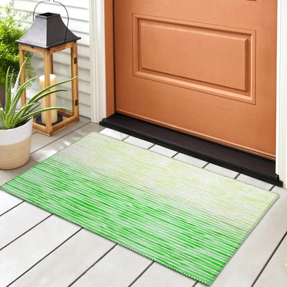Indoor/Outdoor Surfside ASR38 Green Washable 1'8" x 2'6" Rug